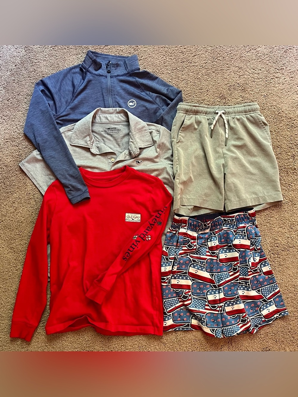 Vineyard Vines Kids Multi-Piece Set - size 6-7 - Three shirts, Two Shorts